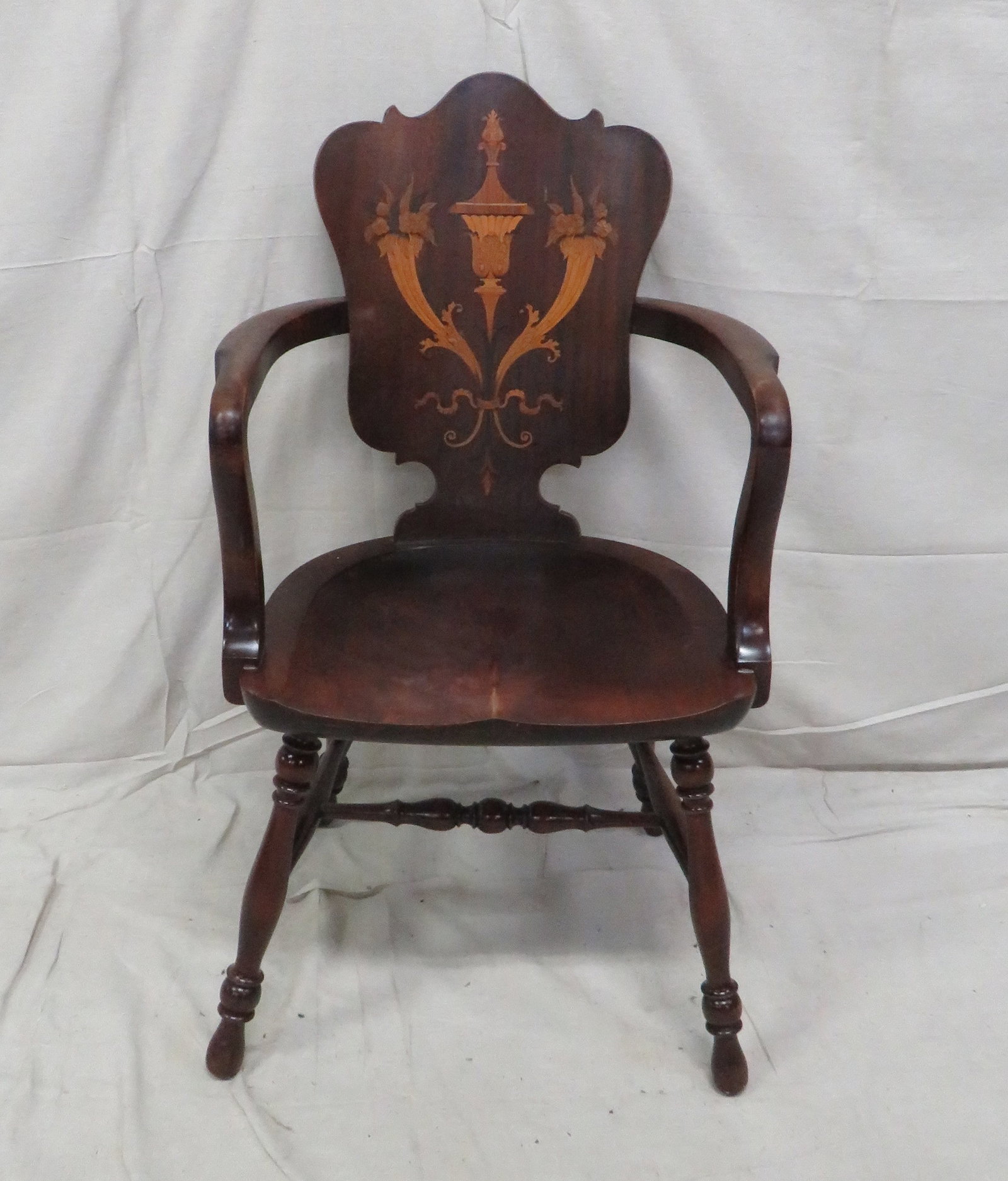 Antique Mahogany Art Nouveau Arm Chair (1 of 4)
