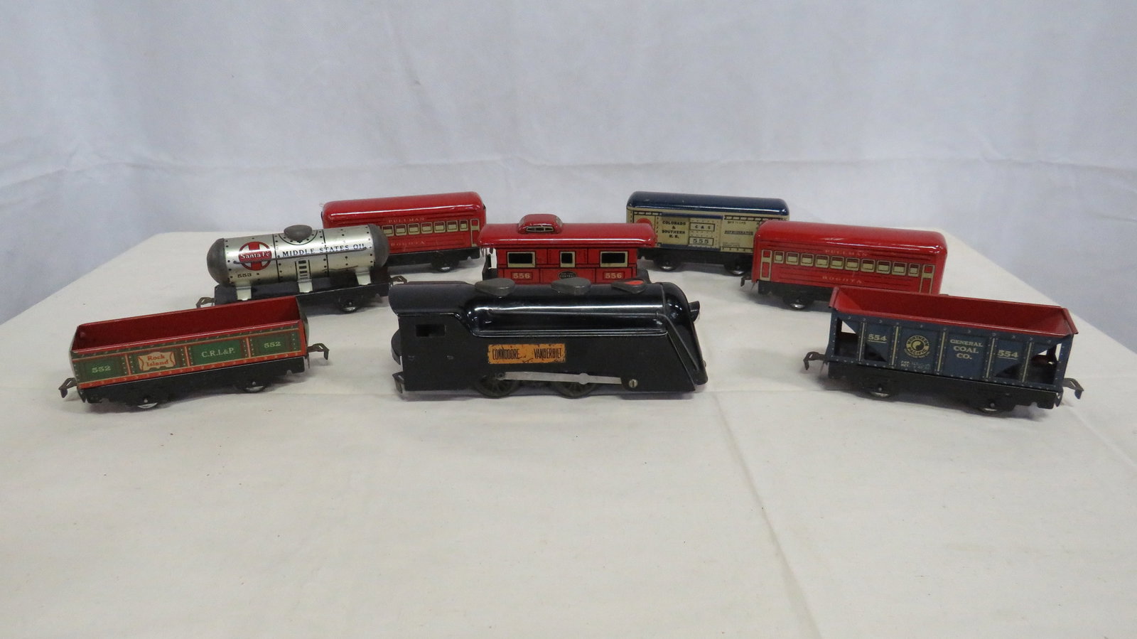 1930's Tin Commodore Vanderbilt Train & Cars (1 of 7)