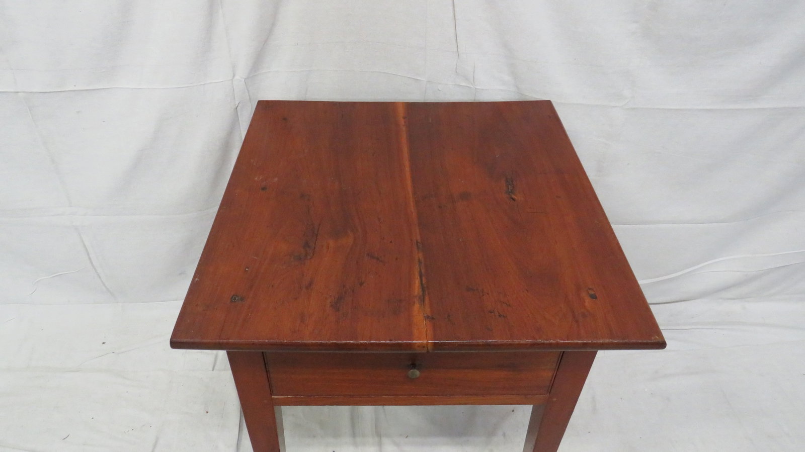 19th C. Cherry One Drawer Work Table - 2