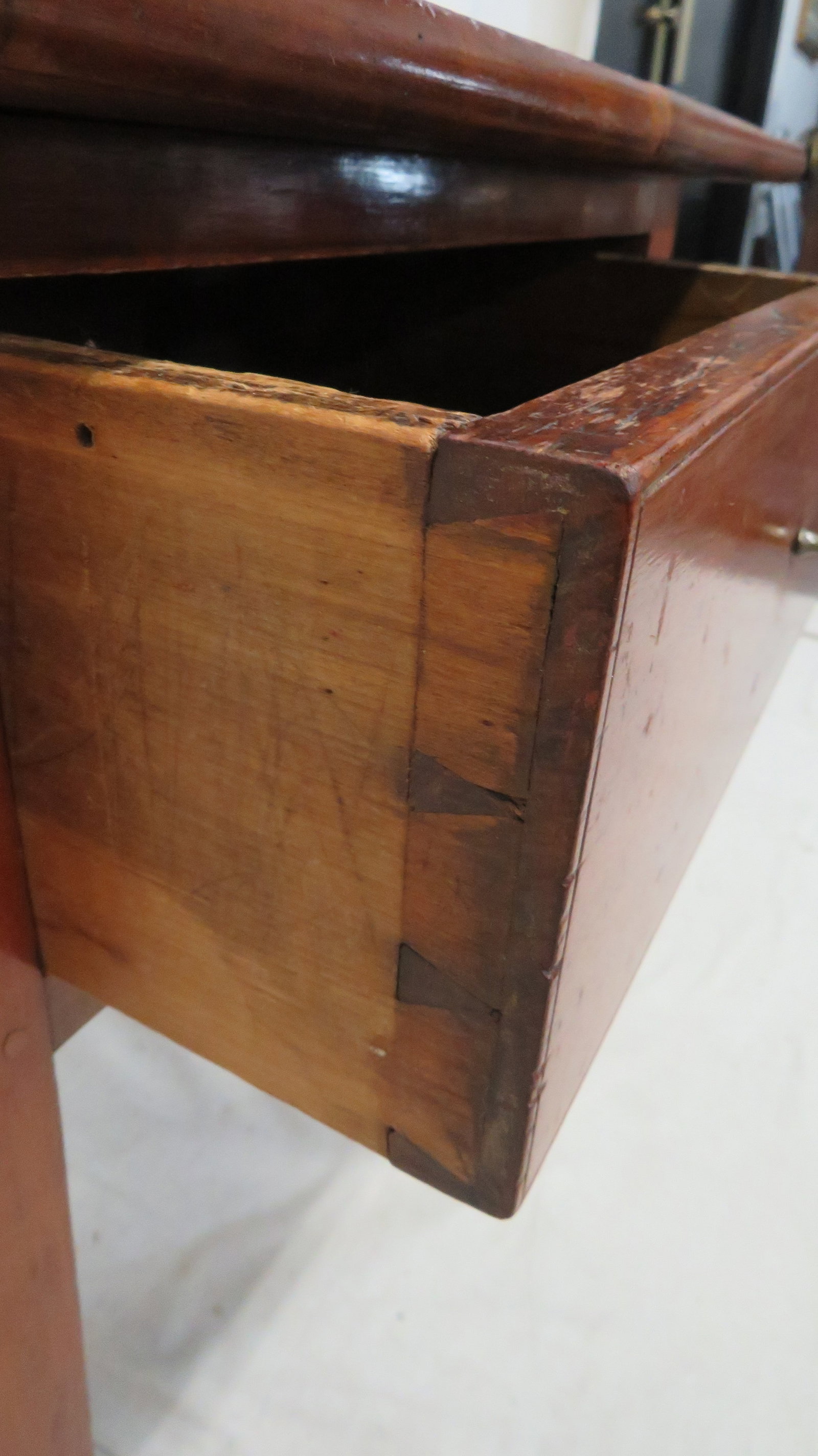 19th C. Cherry One Drawer Work Table - 3