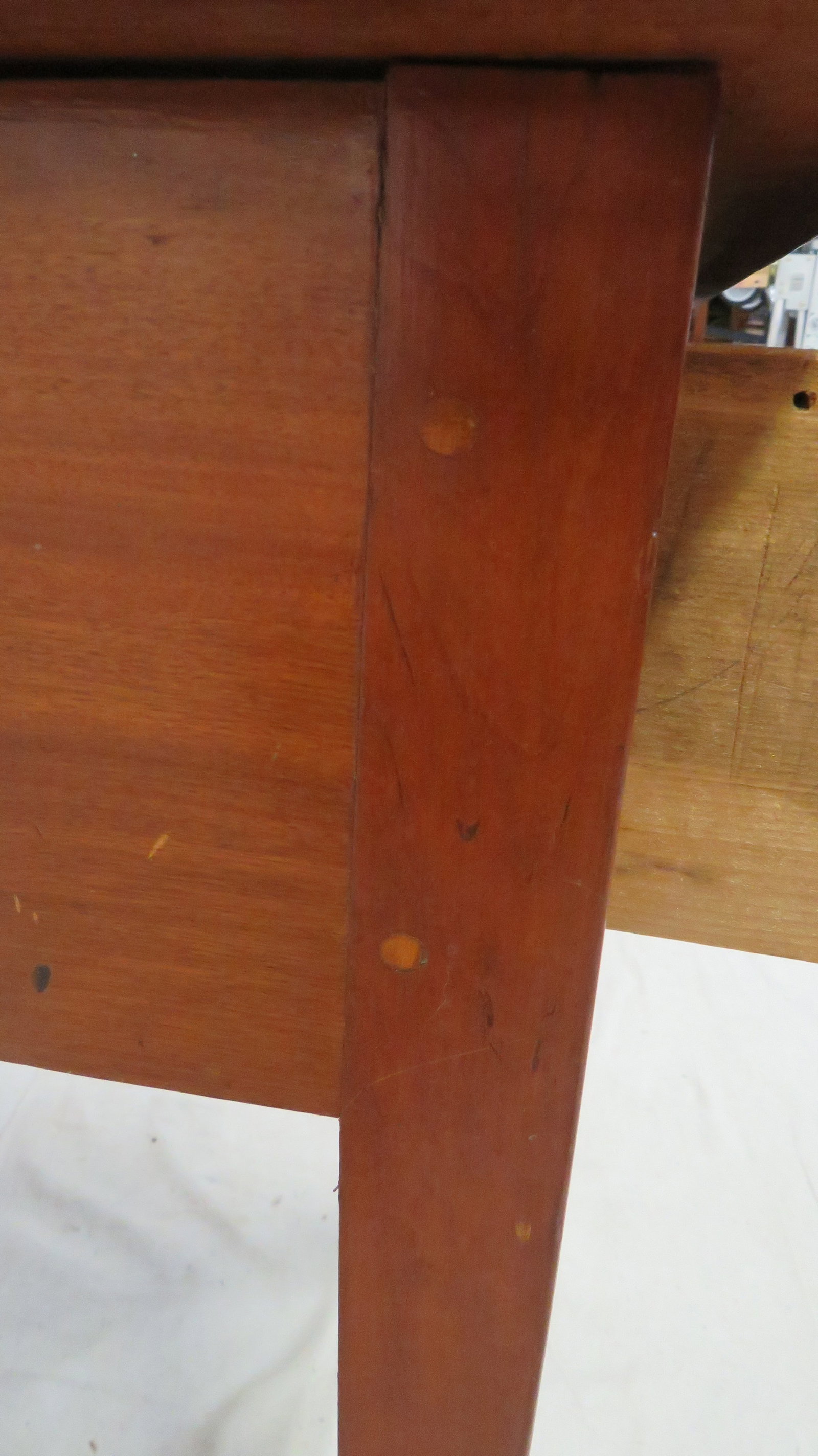 19th C. Cherry One Drawer Work Table - 4