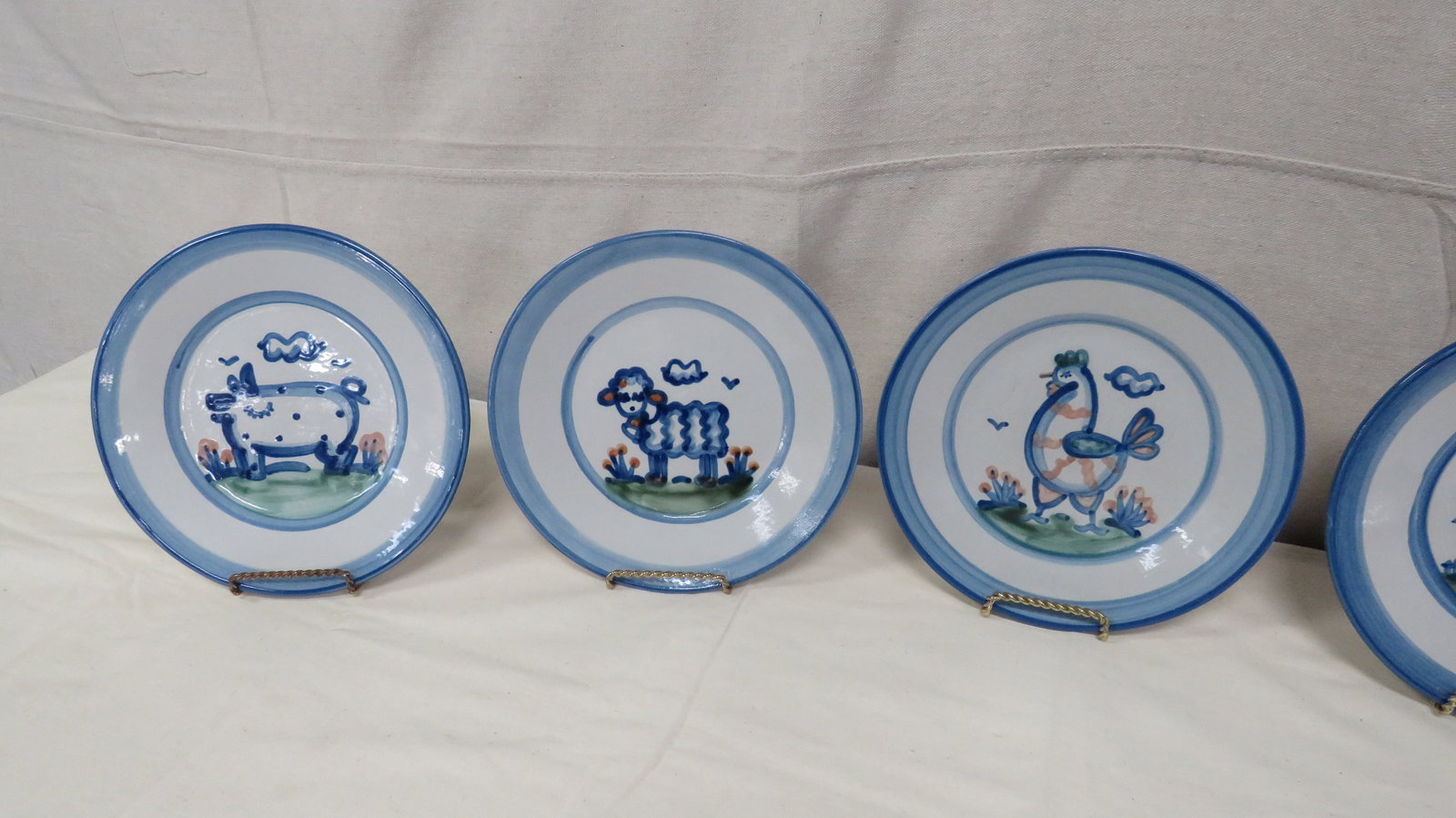 Eight 9" Hadley Pottery Plates - 2