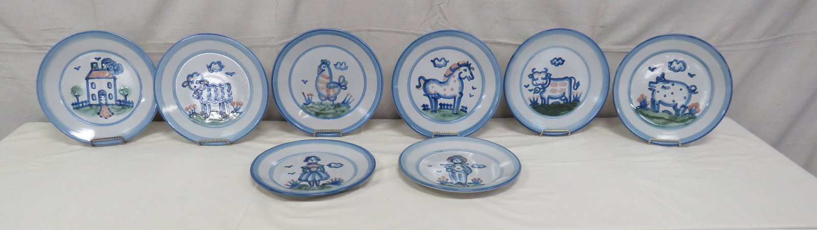 Eight 11" Hadley Pottery Plates (1 of 5)