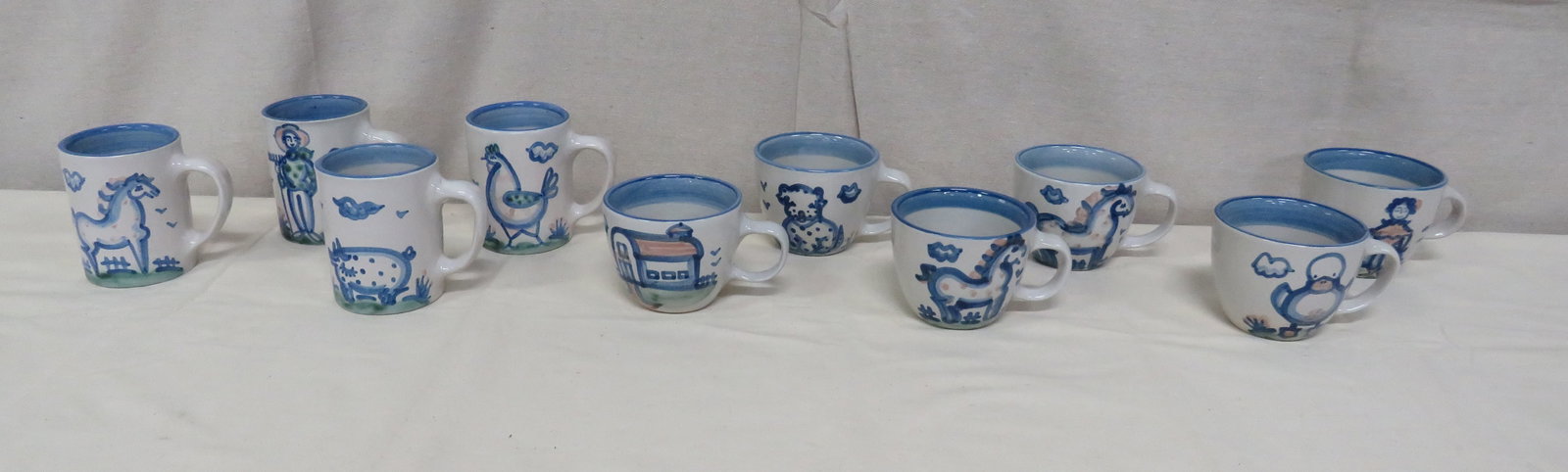 Group of Ten Hadley Pottery Mugs & Cups (1 of 3)