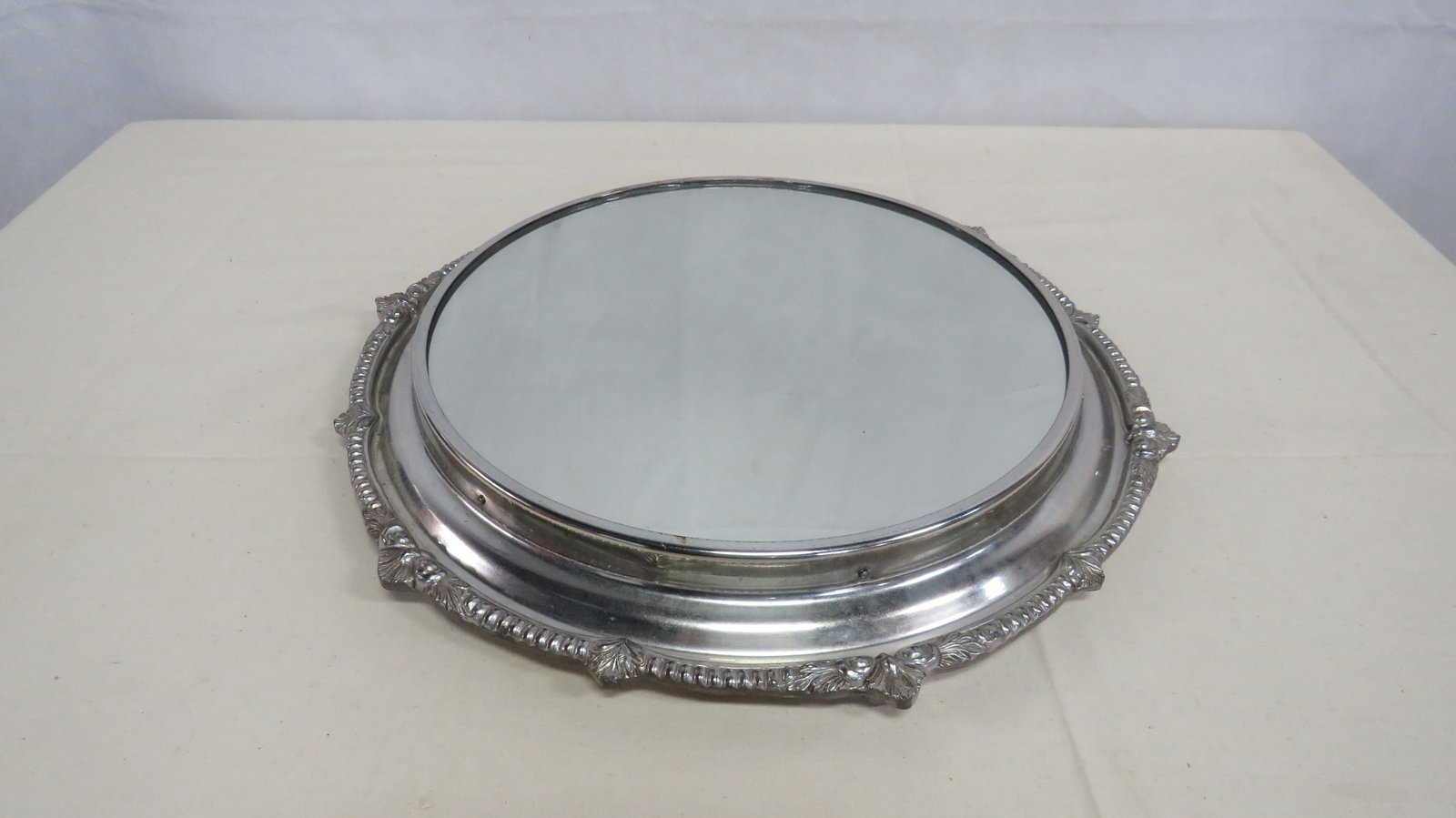 Vintage Sheffield Silverplate Plateau Mirror (1 of 3)