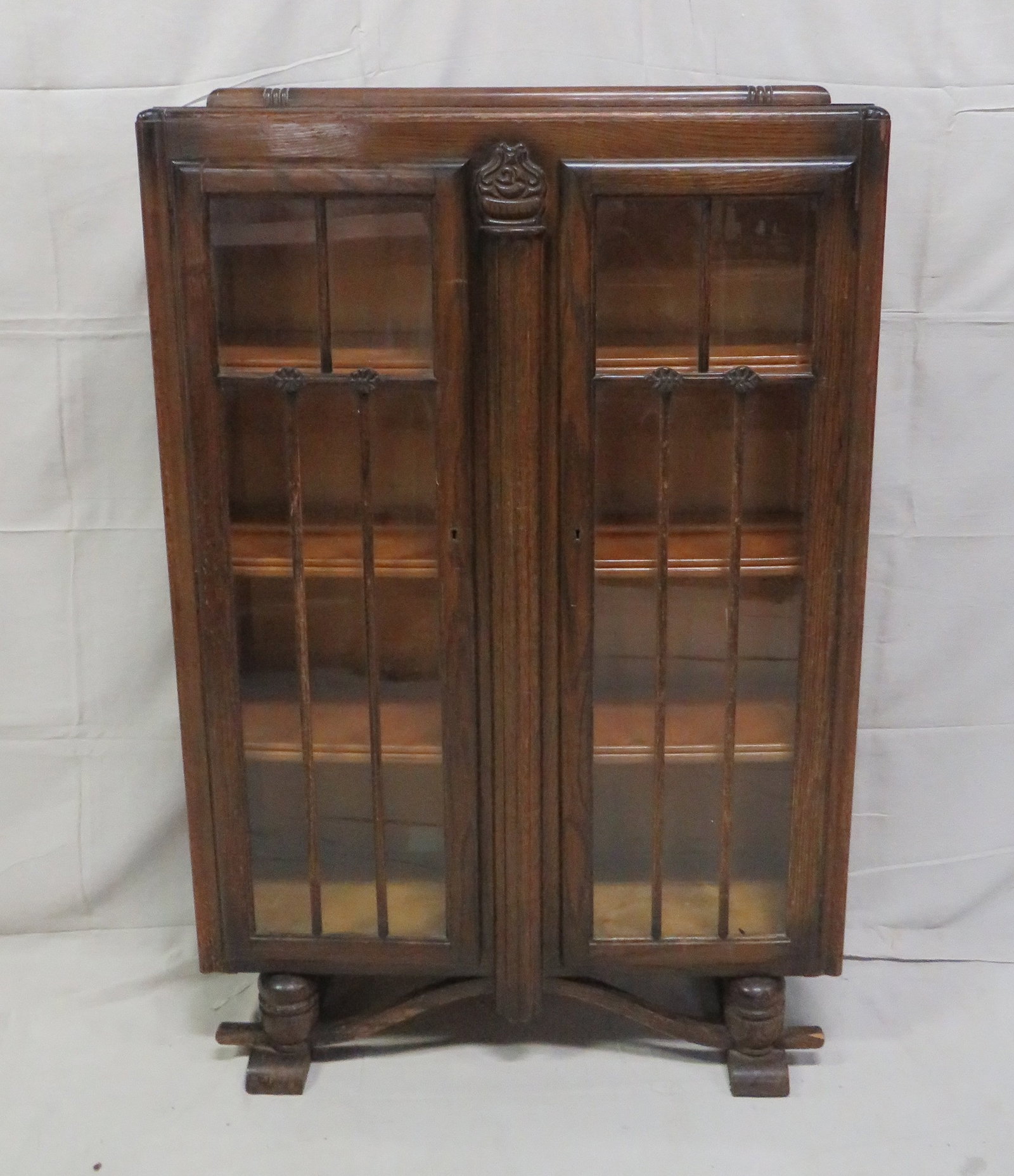 Antique English Oak Bookcase (1 of 5)
