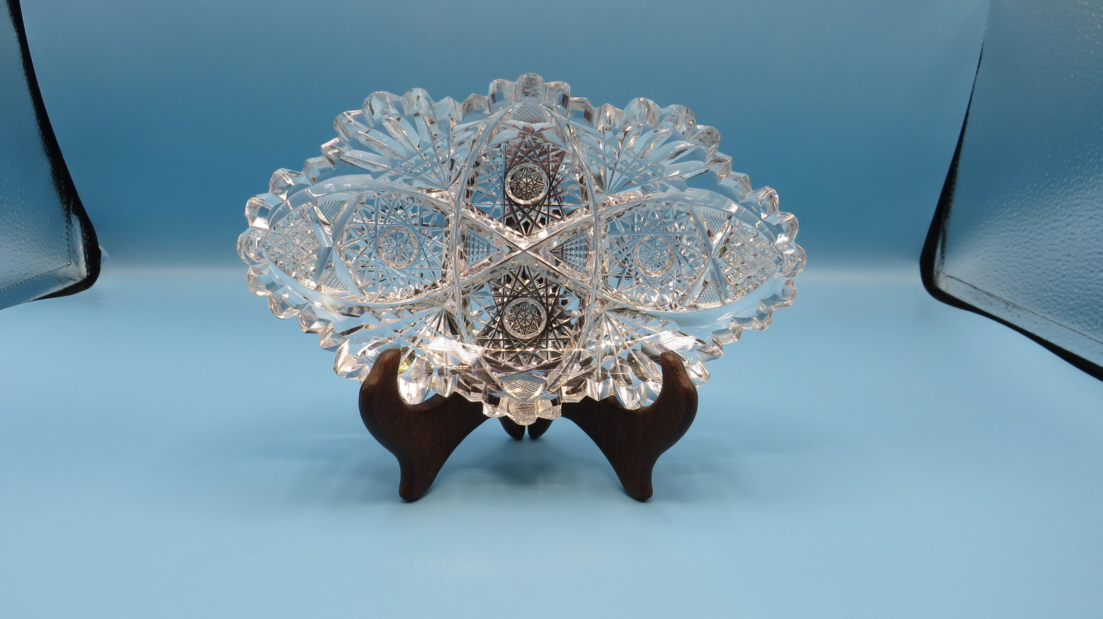 American Brilliant Libbey Cut Glass Oval Bowl (1 of 3)