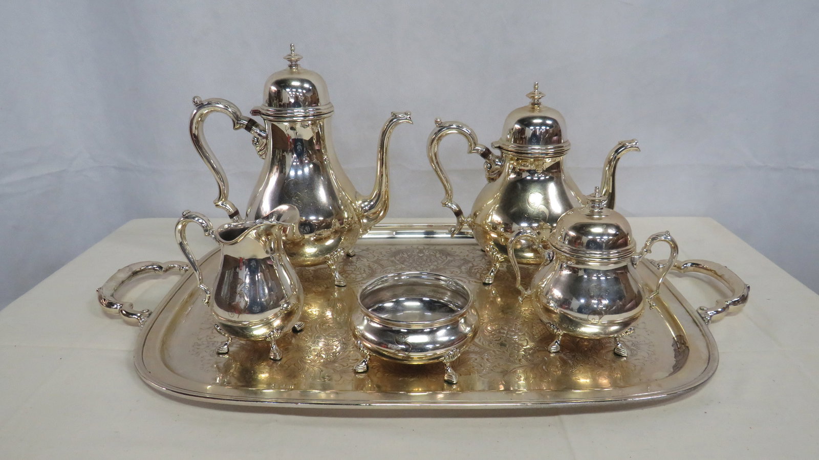 Vintage Georgian Court 6 pc Silverplate Tea Set (1 of 4)