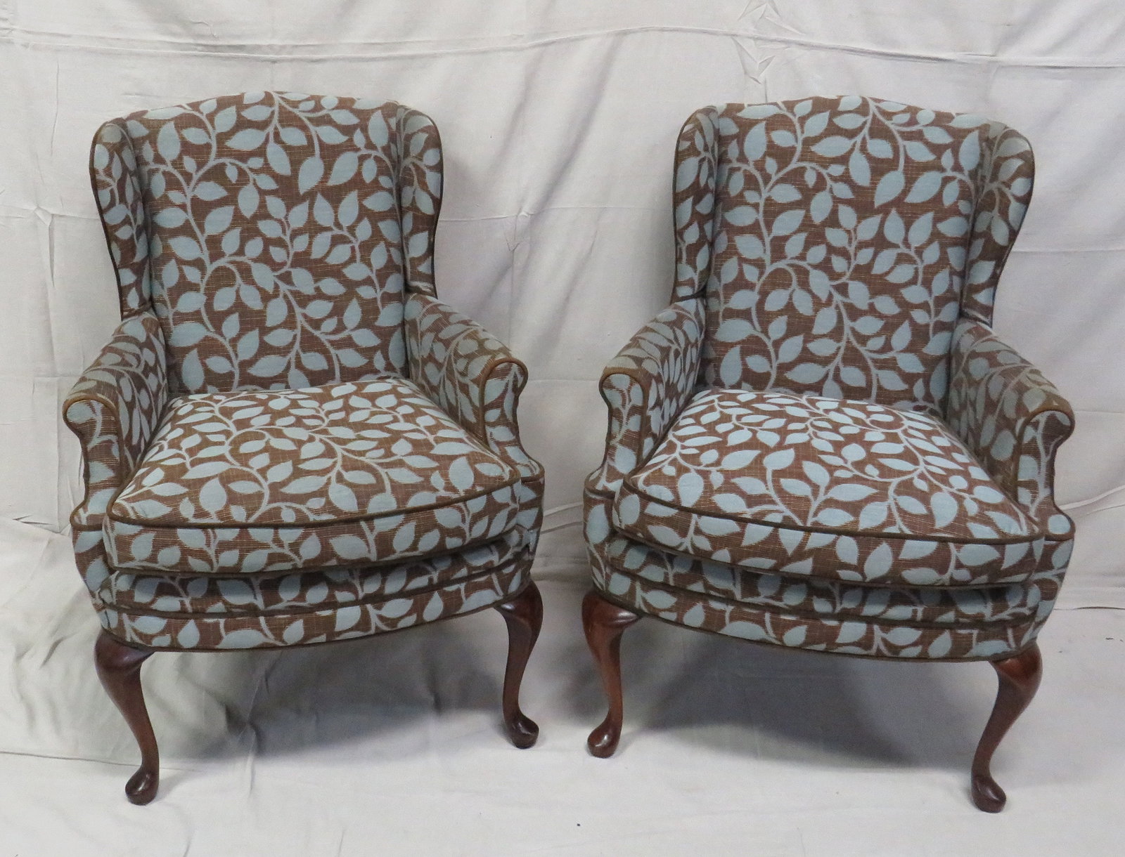 Pair of Contemporary Wing Back Chairs (1 of 5)