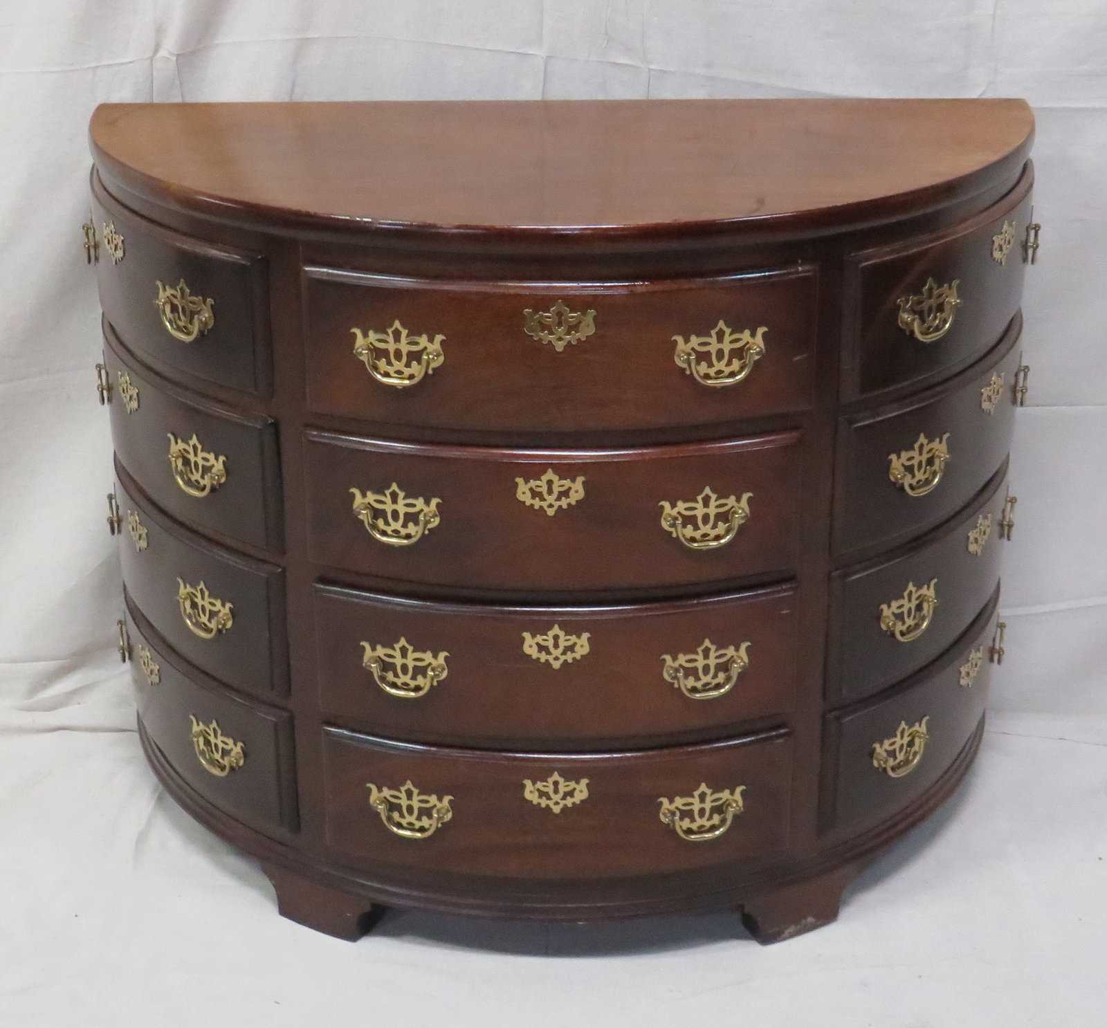 Vintage Mahogany Madison Square Demi Lune Cabinet (1 of 4)