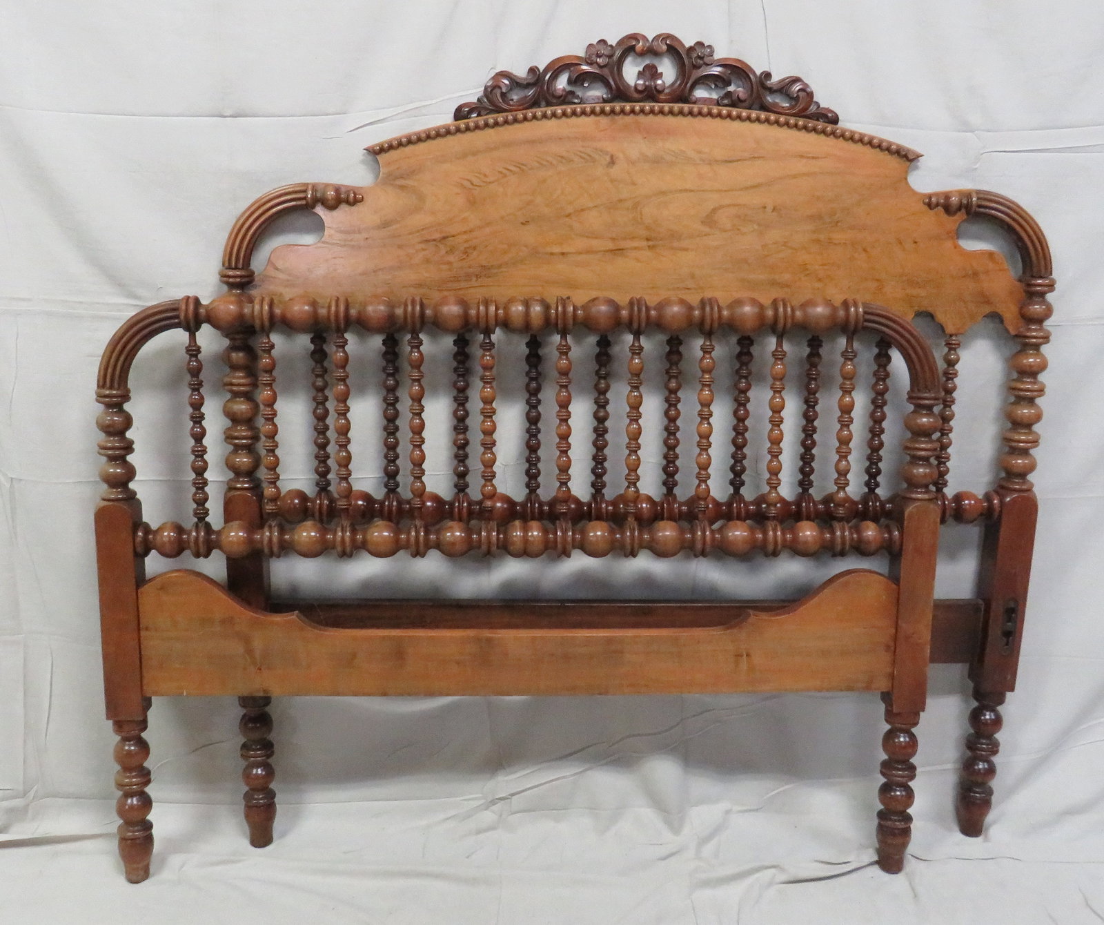 19th C. Walnut Victorian Eastlake Bed (1 of 6)
