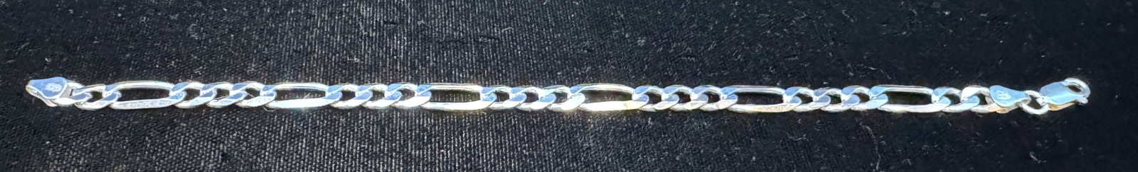 9" Sterling Figaro Bracelet (1 of 3)