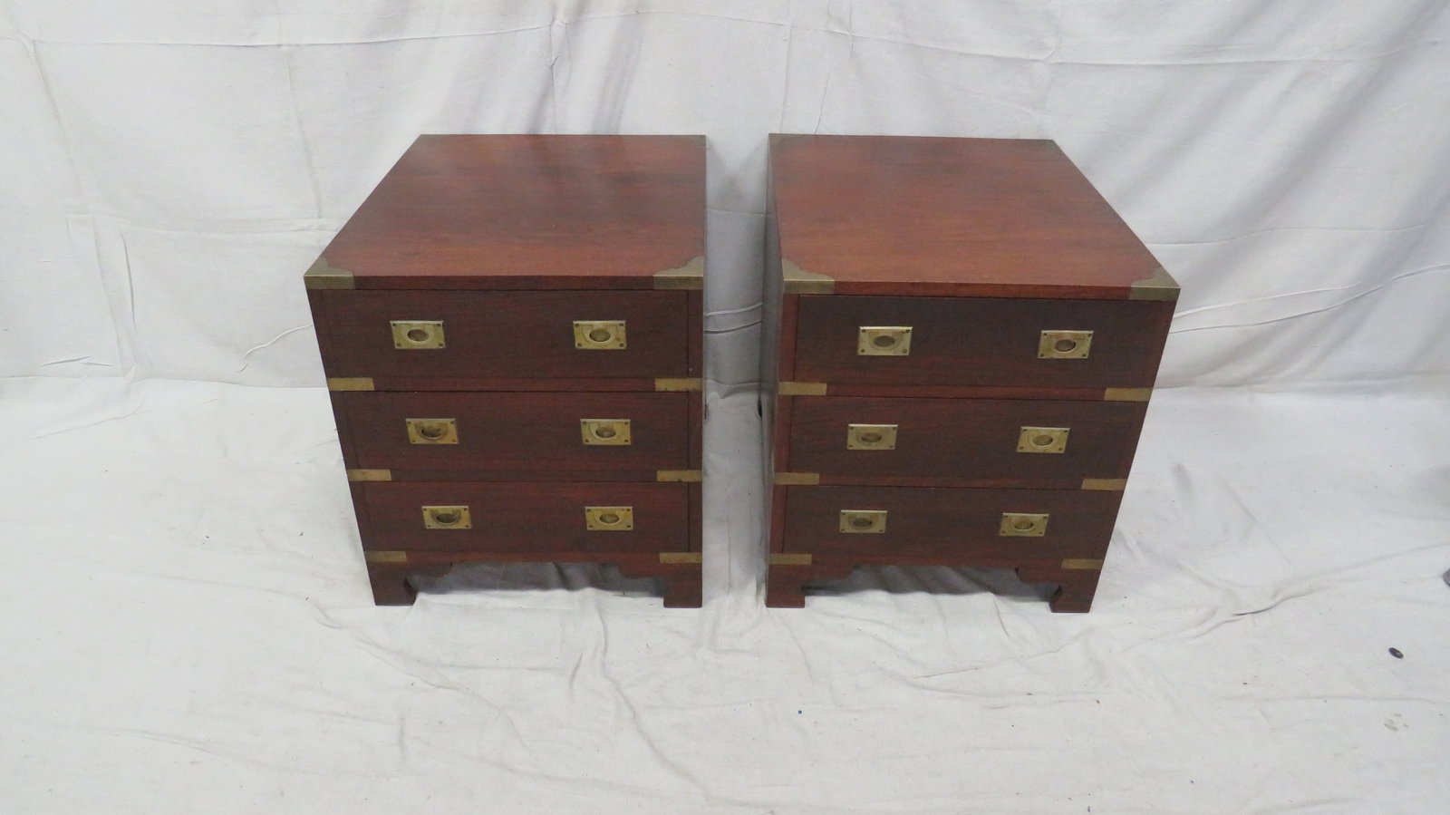 Vintage Mahogany Chinoiserie Campaign Side Chests (1 of 5)