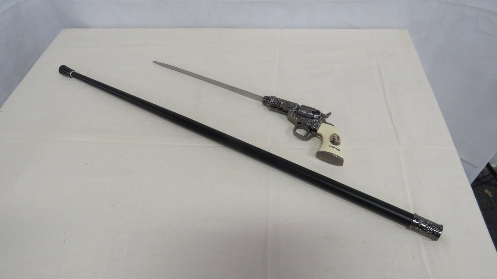 Wyatt Earp Gun Handle Sword Cane (1 of 5)