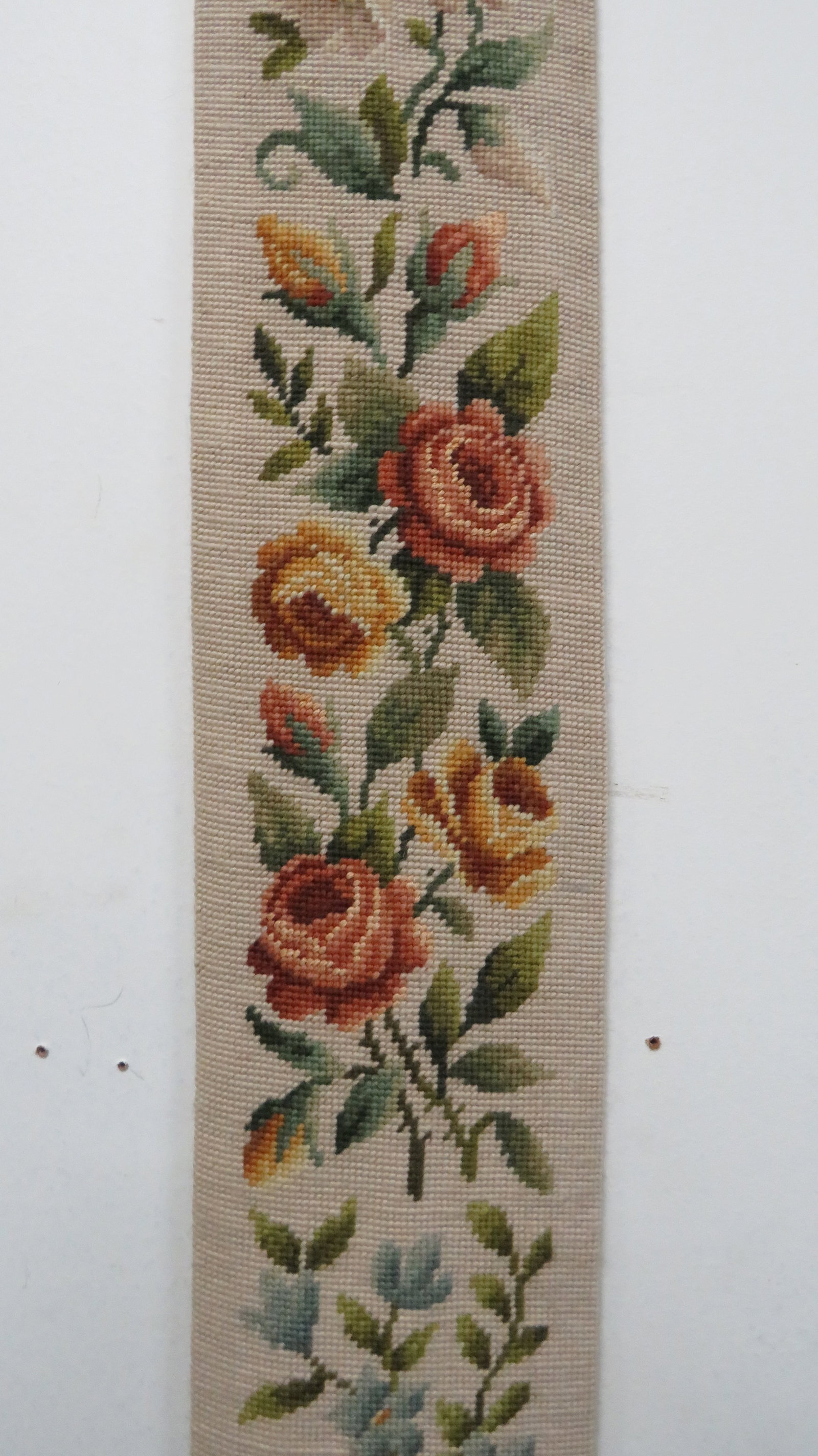 Vintage Needlepoint Bell Pull - 2