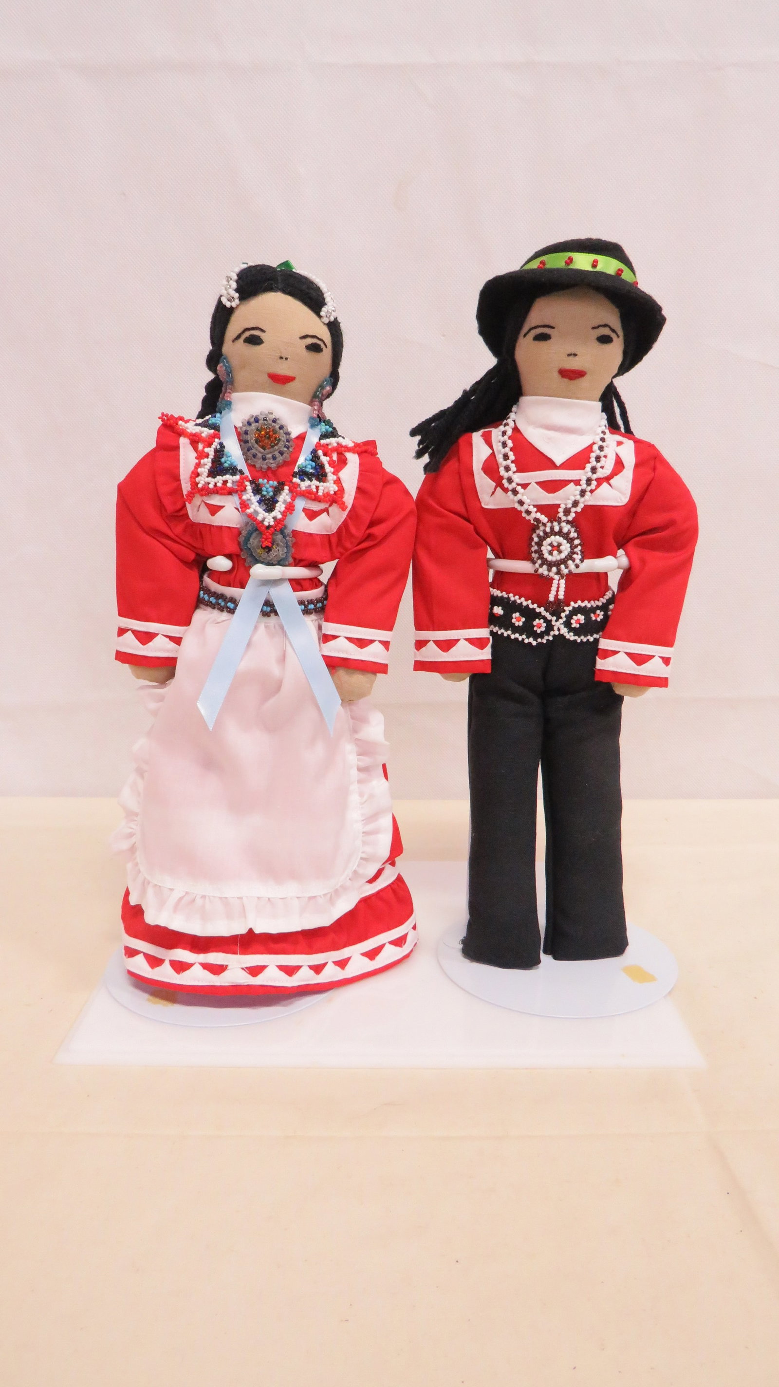 Pair Choctaw Native American Handmade Dolls (1 of 5)