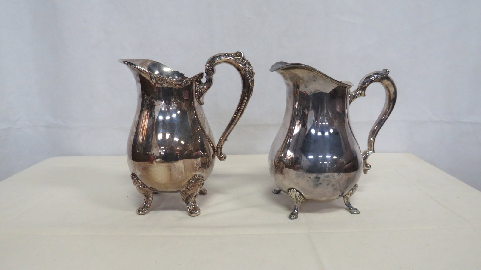 2 Vintage Silverplate Water Pitchers (1 of 3)