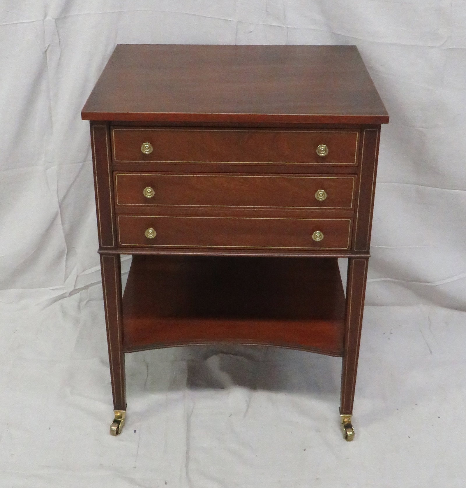 Georgian Inlaid Bedside Cabinet (1 of 6)