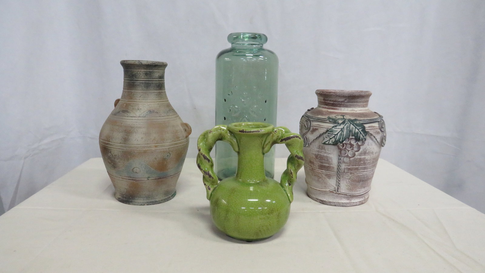 Collection of 4 Vases: Collection of 4 Vases in good condition. 7"H - 14"H