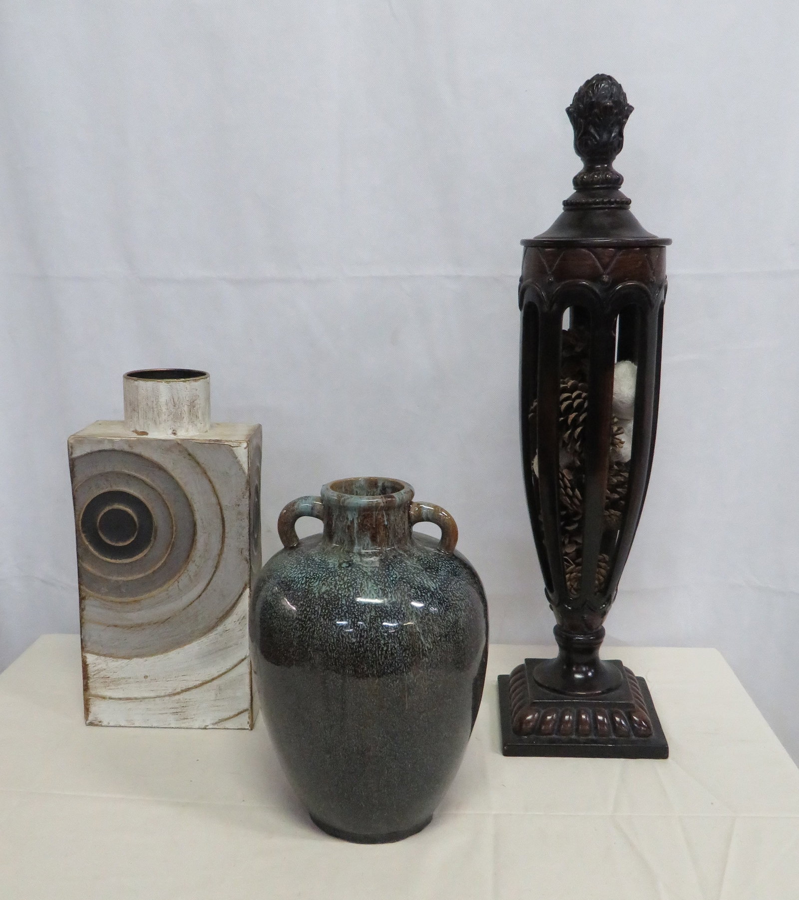 3 Large Home Decor Vases: 3 Large Home Decor Vases in good condition. 12"H - 26.5"H