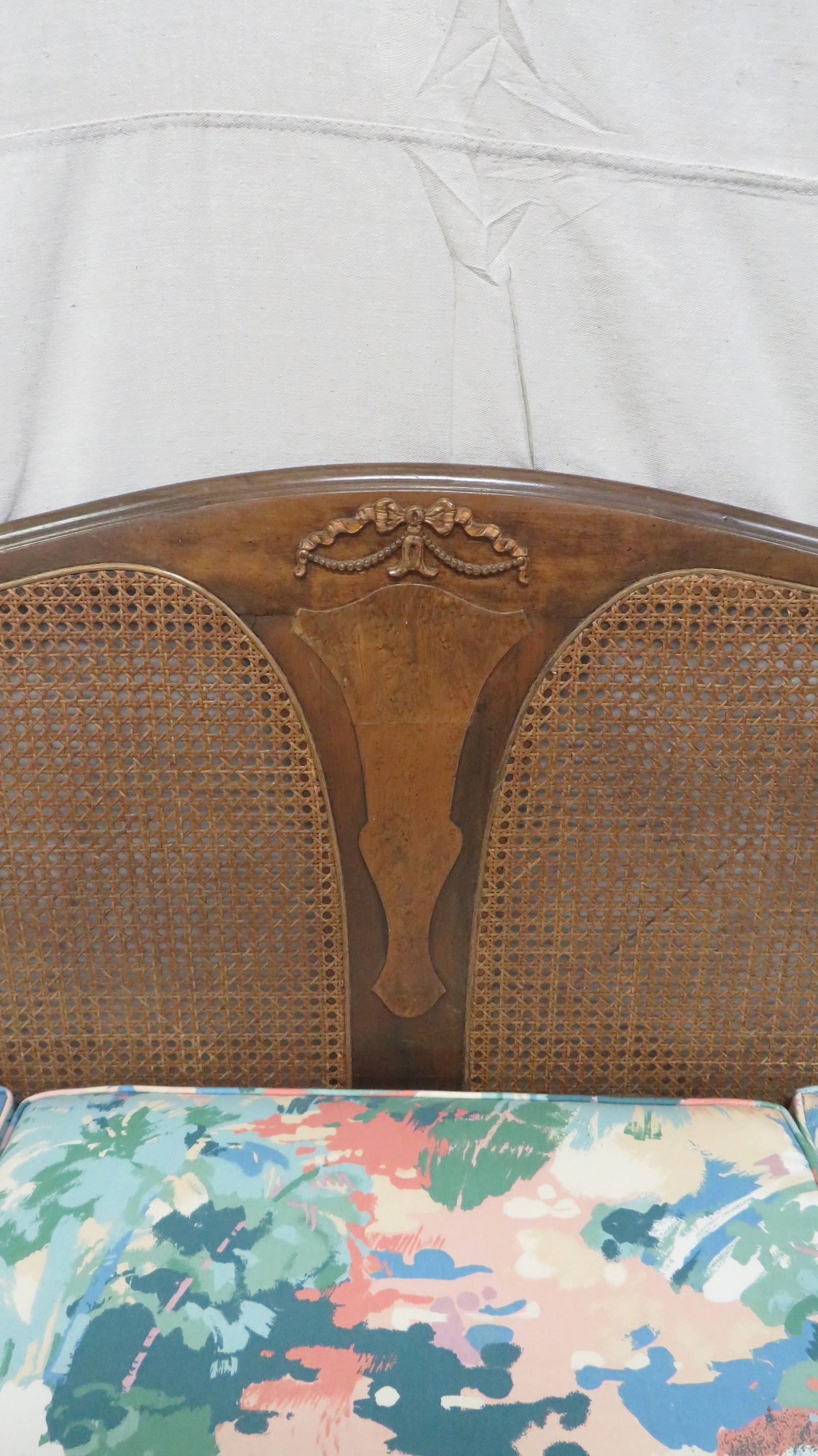 Antique Walnut Cane Back Sofa - 3