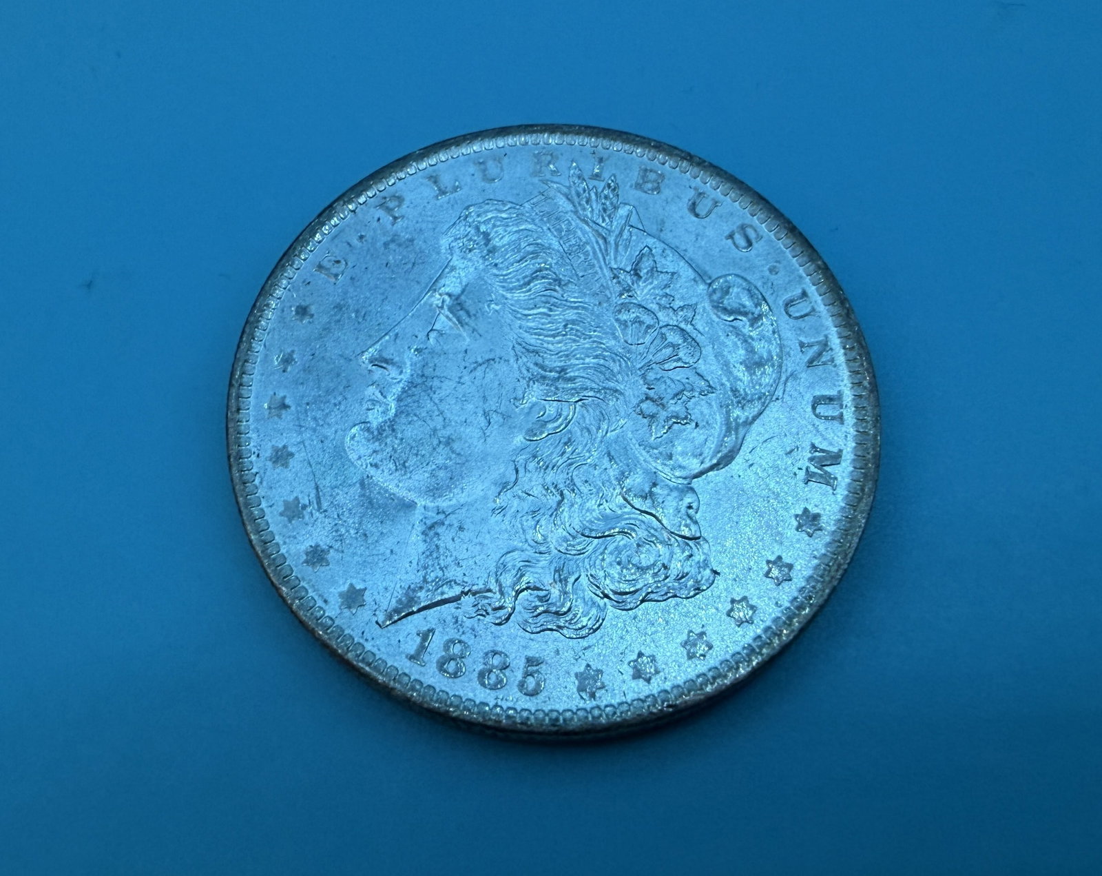 1885 Morgan Silver Dollar O: 1885 Morgan Silver Dollar O in circulated condition