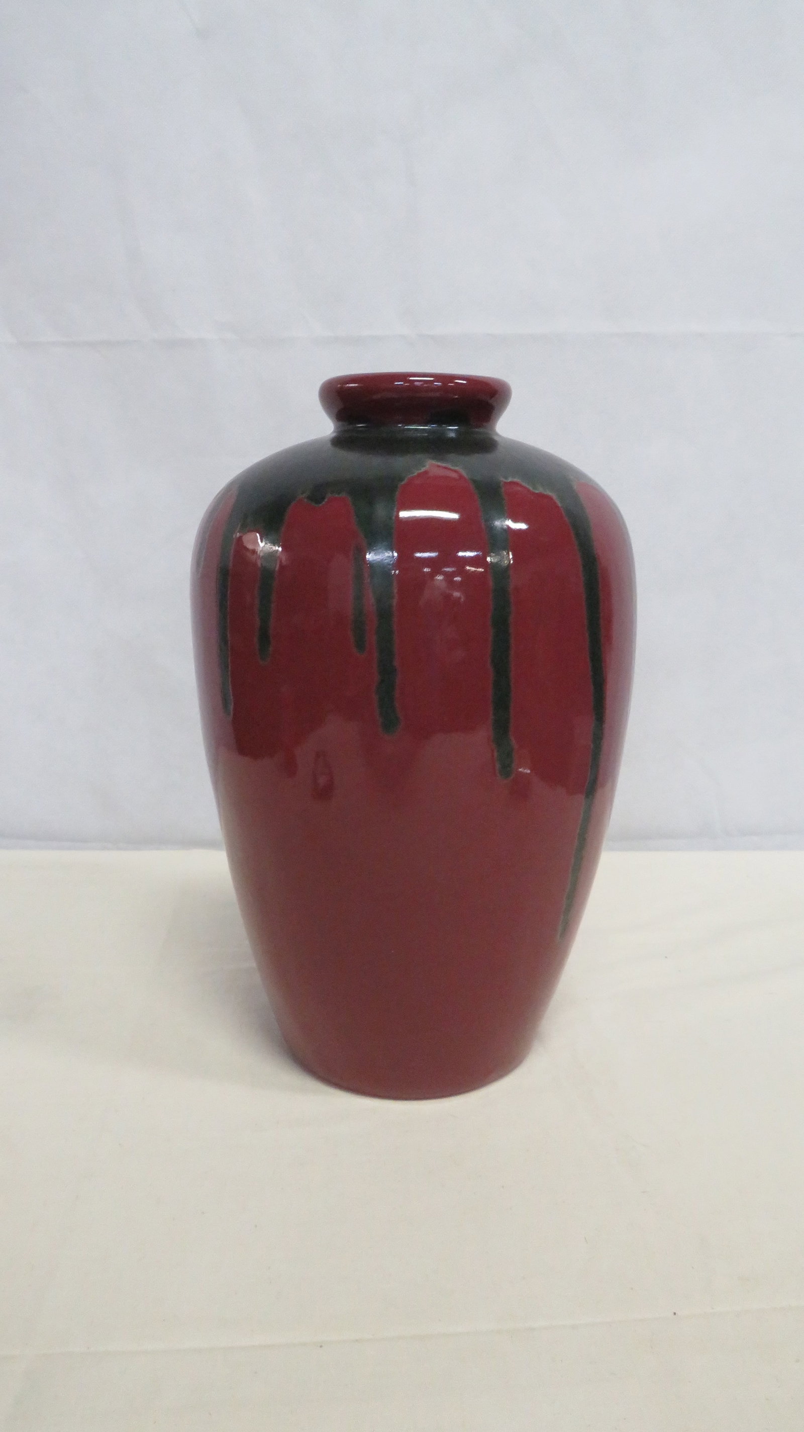 Vintage Art Pottery Drip 13" Vase (1 of 2)