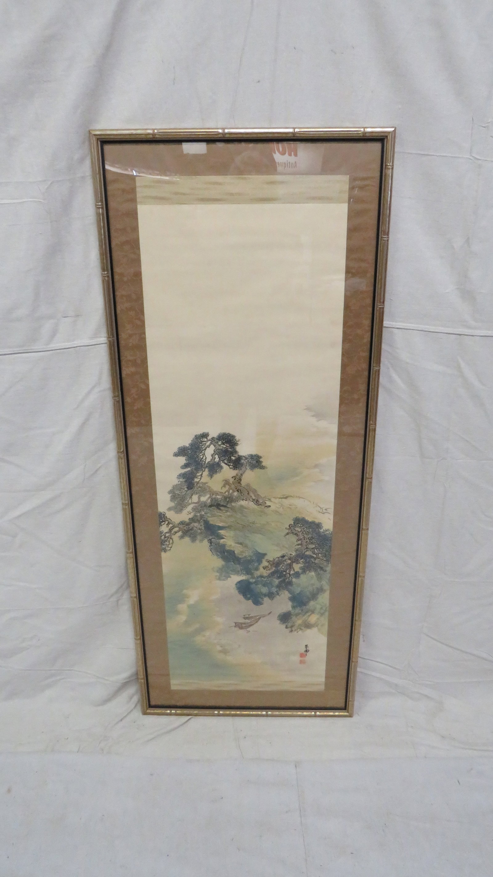 Chinese Landscape Watercolor on Silk Scroll (1 of 4)