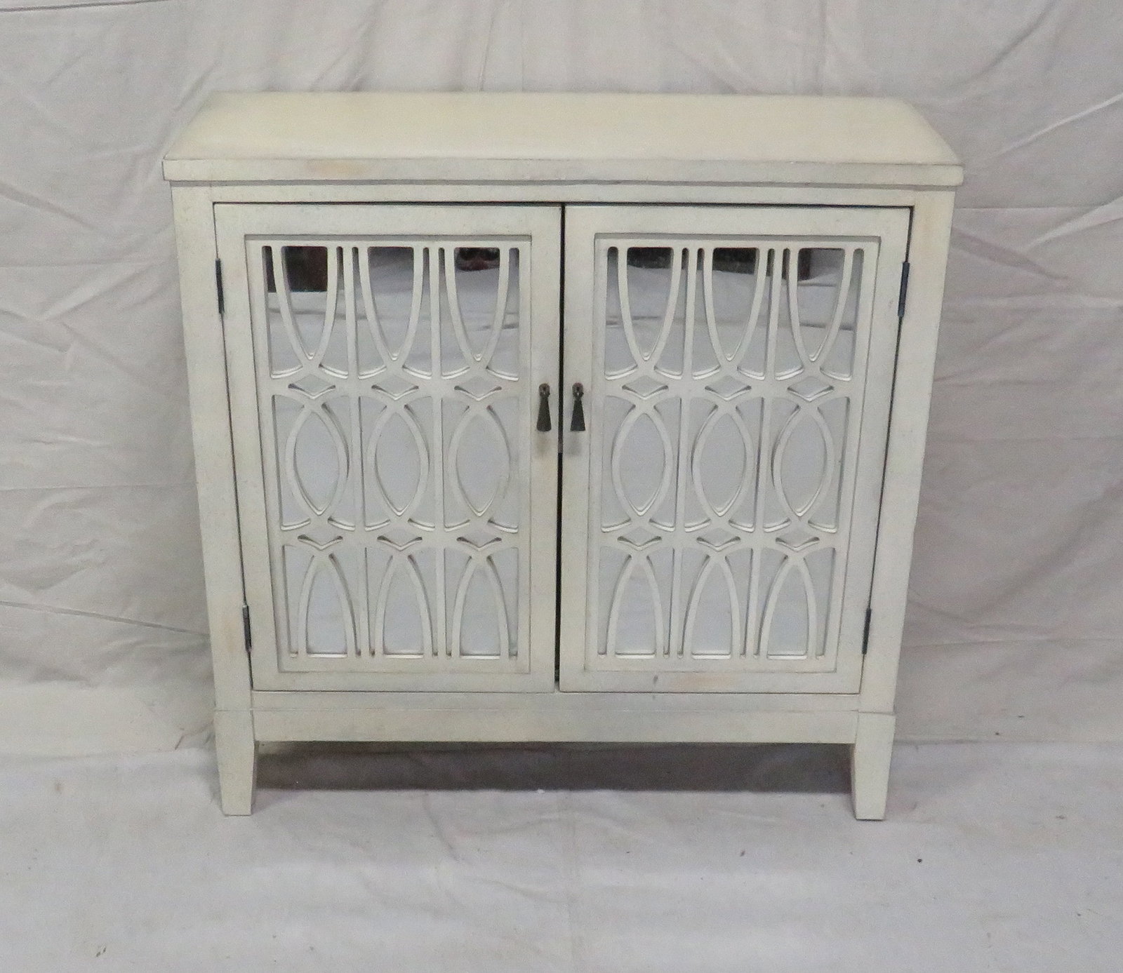 Contemporary Mirrored Door Console Cabinet (1 of 3)