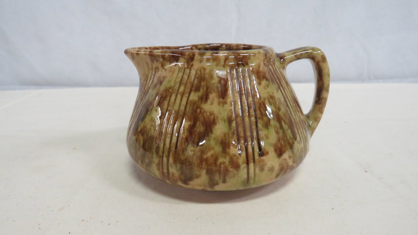 Antique Morton Pottery Yelloware Barrel Pitcher (1 of 5)
