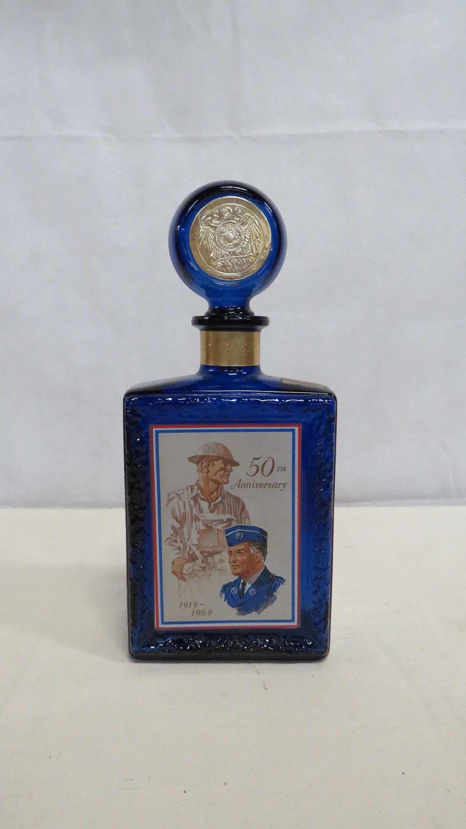 American Legion 50th Anniversary Cobalt Bottle (1 of 3)