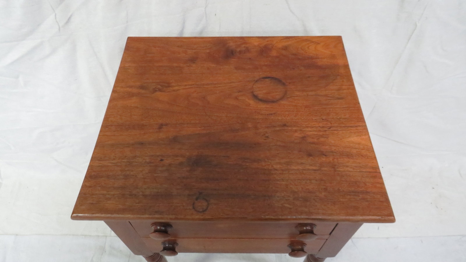 Cherry Sheraton Two Drawer Work Table - 2