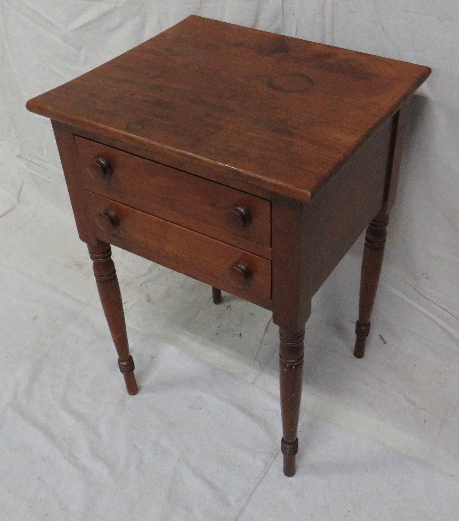 Cherry Sheraton Two Drawer Work Table - 3