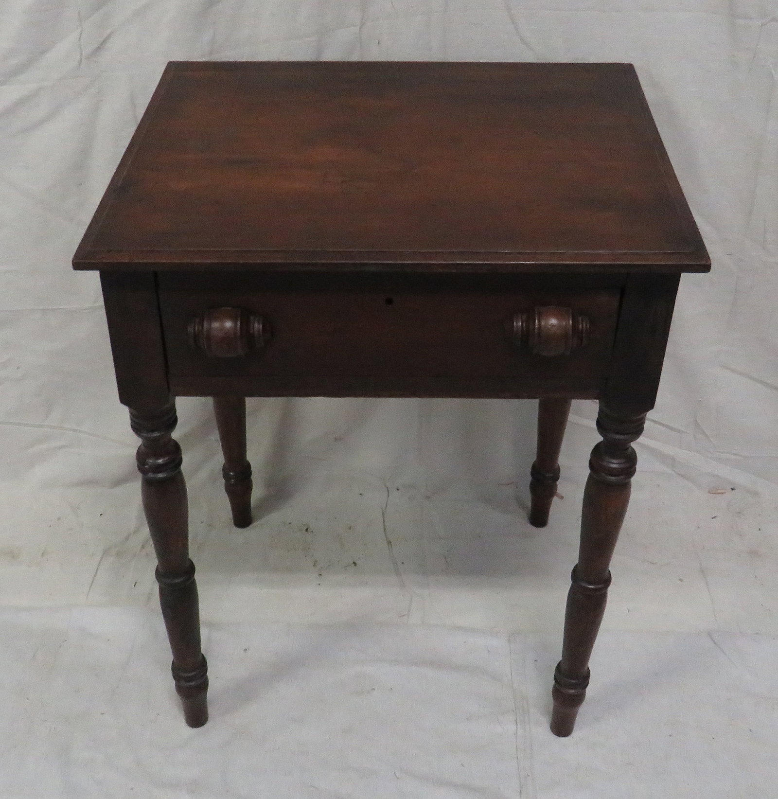 Antique Walnut One Drawer Work Table (1 of 4)