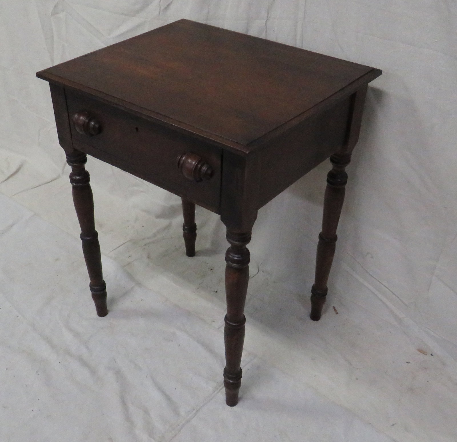 Antique Walnut One Drawer Work Table - 4