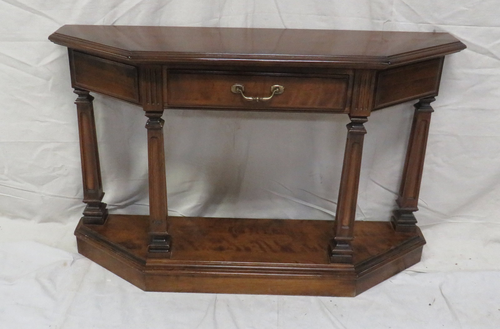 Ethan Allen Banded Cherry Console Table (1 of 4)