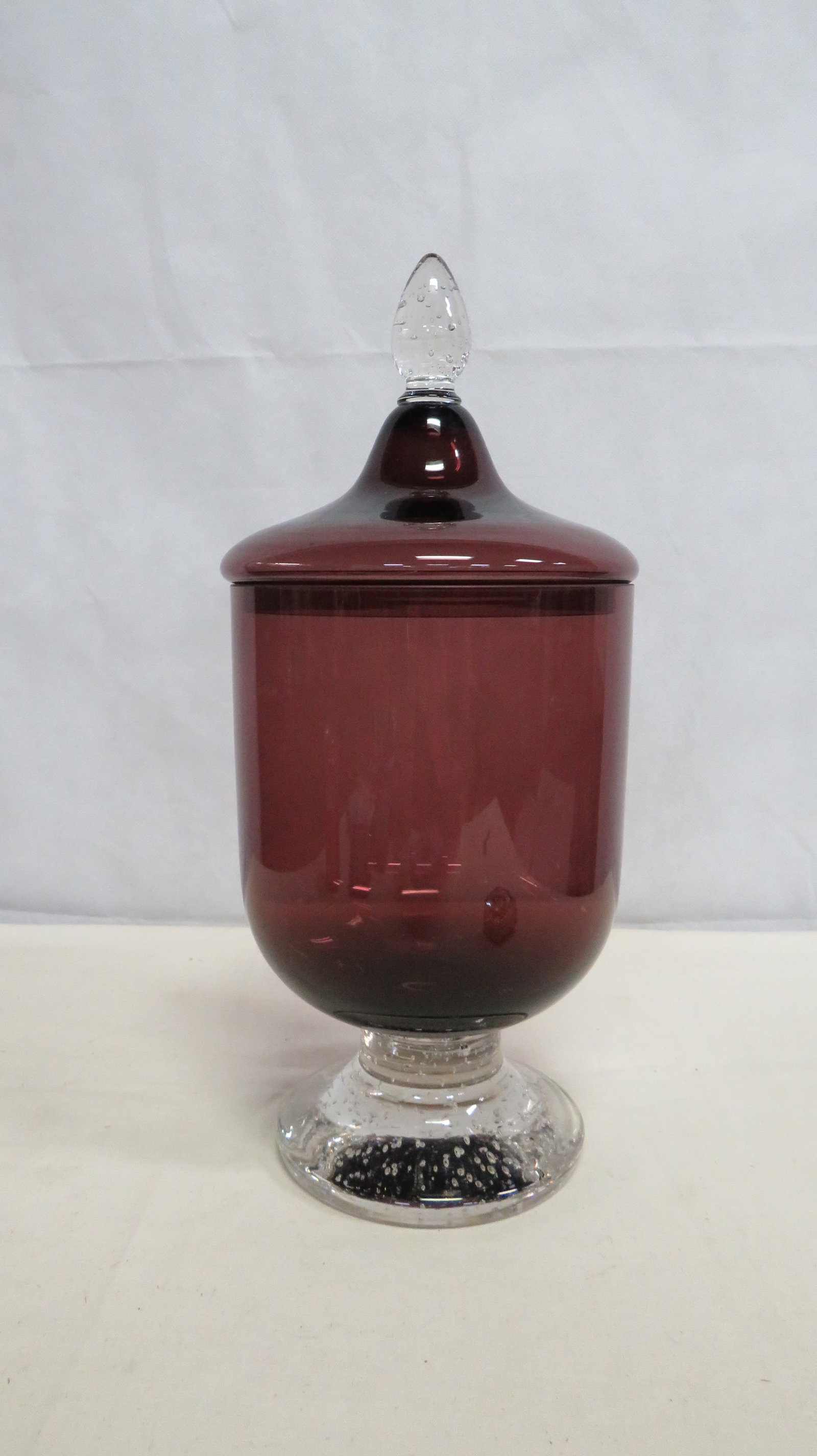 Vintage 15" Amethyst Art Glass Apothecary Jar (1 of 6)