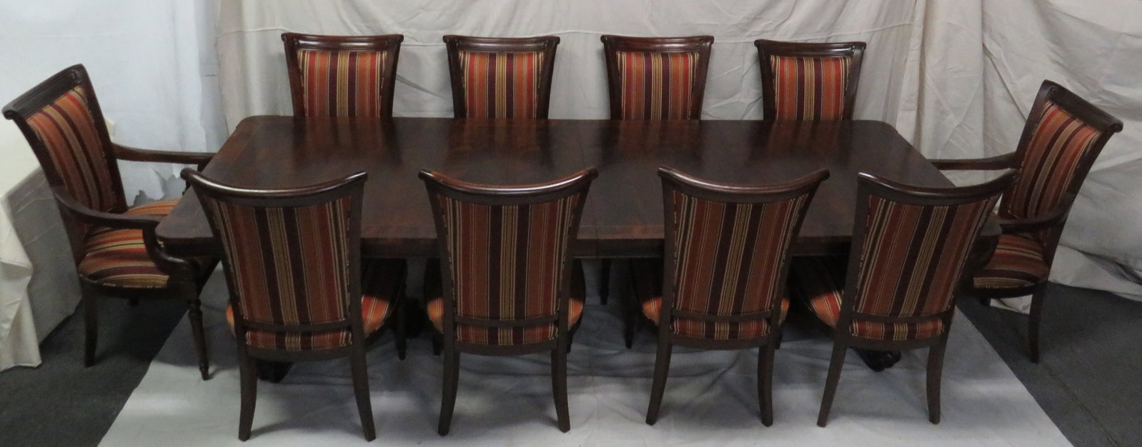 Hickory Chair Regency Banquet Table & Ten Chairs (1 of 15)