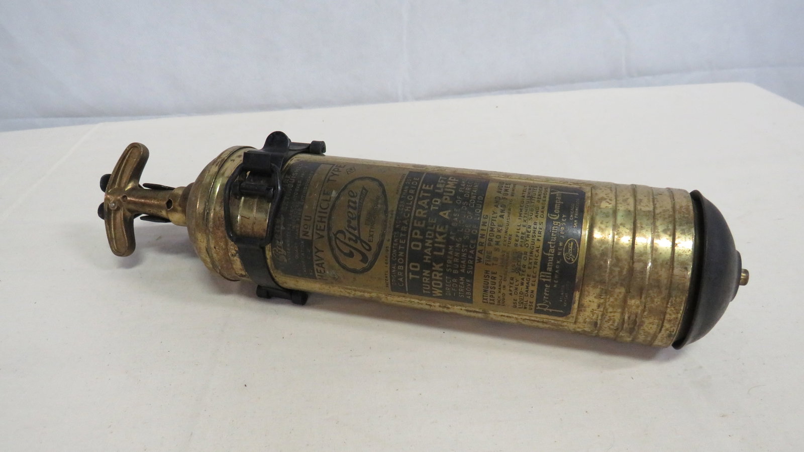 Vintage Brass Pyrene Fire Extinguisher (1 of 3)