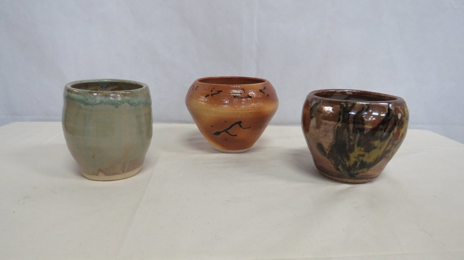3 pc Vintage Studio Art Pottery Vases (1 of 3)