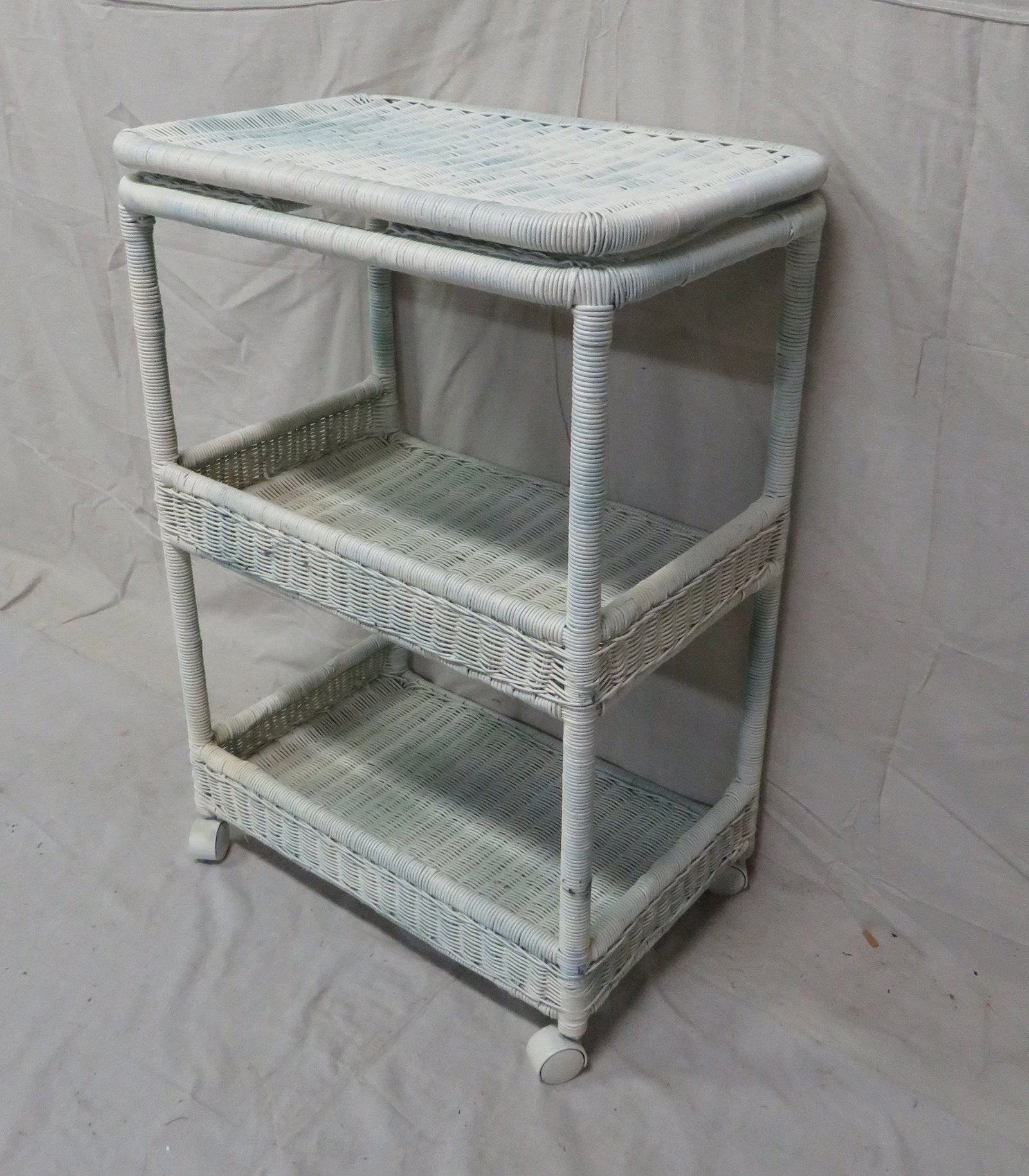 Wicker Rolling Cart - 3