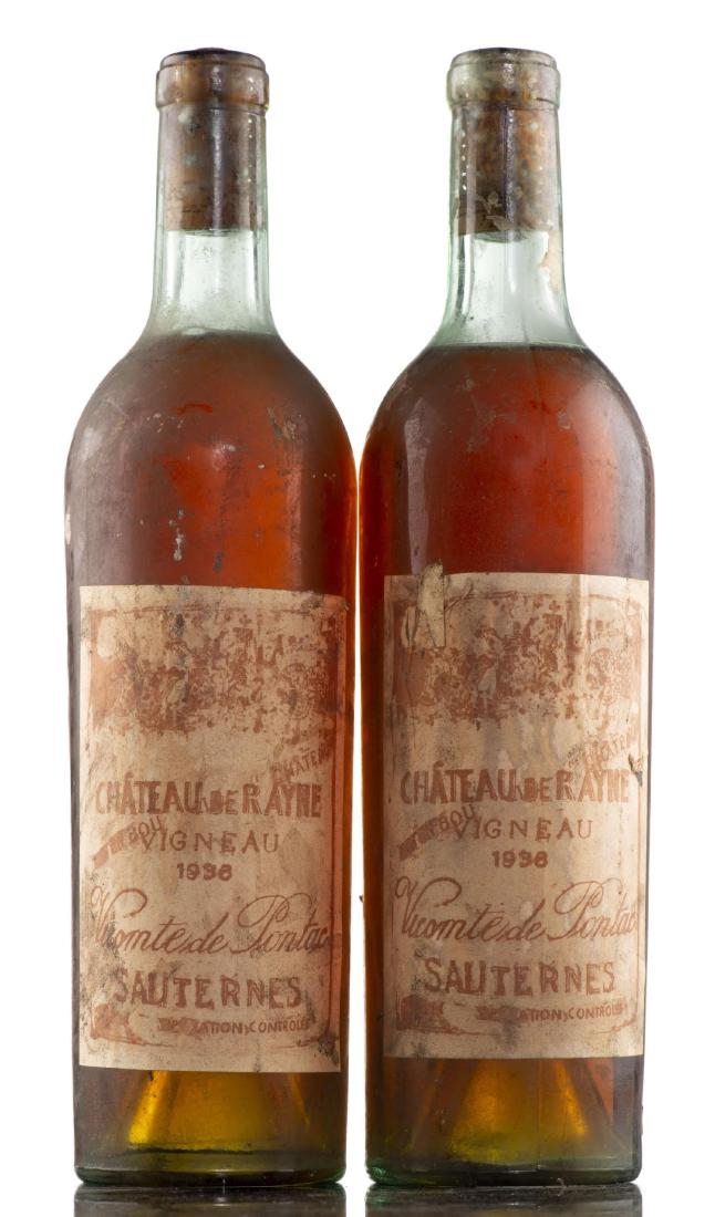 Château de Rayne Vigneau 1936 2 bouteilles: Château de Rayne Vigneau 1936 Sauternes Vicomte de Pontac 2 bouteilles 75cl Vins et alcools Wine - Spirits