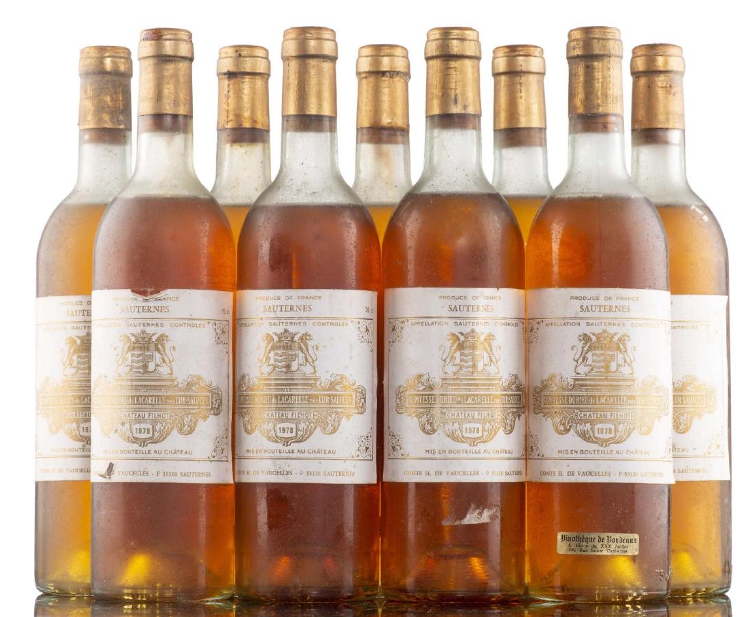 Château Filhot 1978 9 bouteilles: Château Filhot 1978 Sauternes 9 bouteilles 75cl Vins et alcools Wine - Spirits