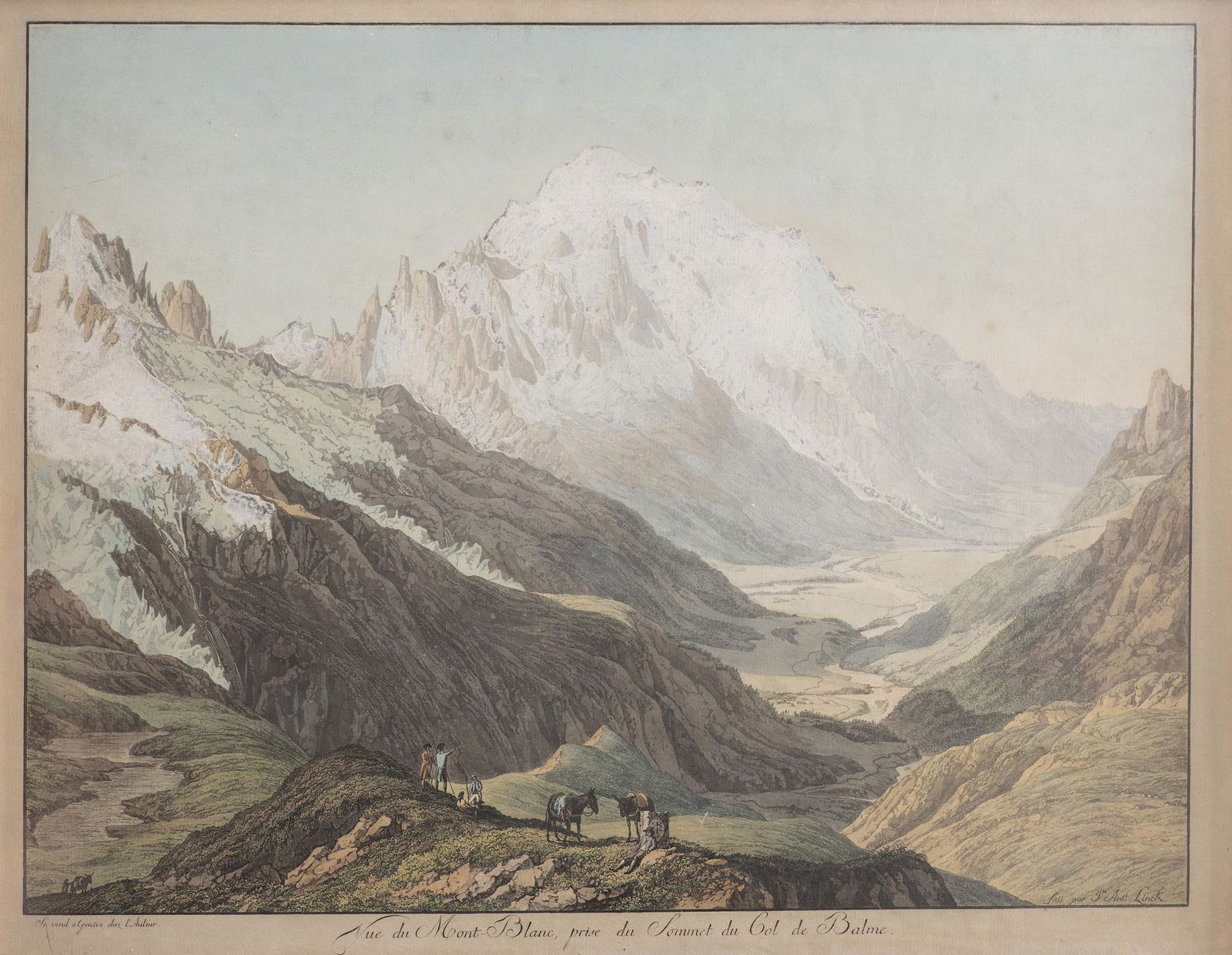 Jean Antoine Linck (1766-1843), "Vue du Mont Blanc, (1 of 4)