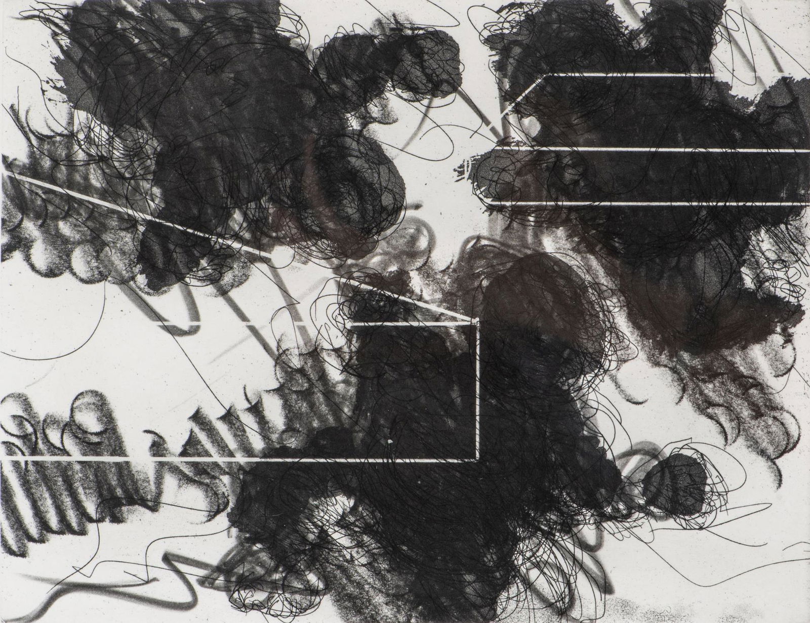 Robert Morris (1931-2018), "tar babies and procustean: Robert Morris (1931-2018), "tar babies and procustean bed".Eau-forte, aquatinte, vernis mou et réserve au vernis, tirage 50/60 sbd et datée 98.18x23 cm Category: Modern Prints & Design - Pri