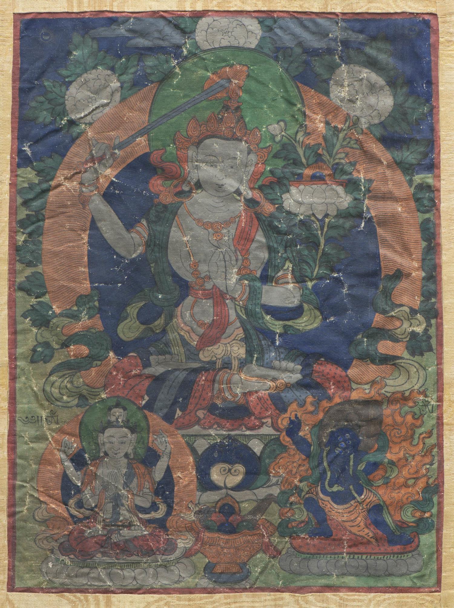 TIBET ou NEPAL,Tangka d'une Tara verte (1 of 7)