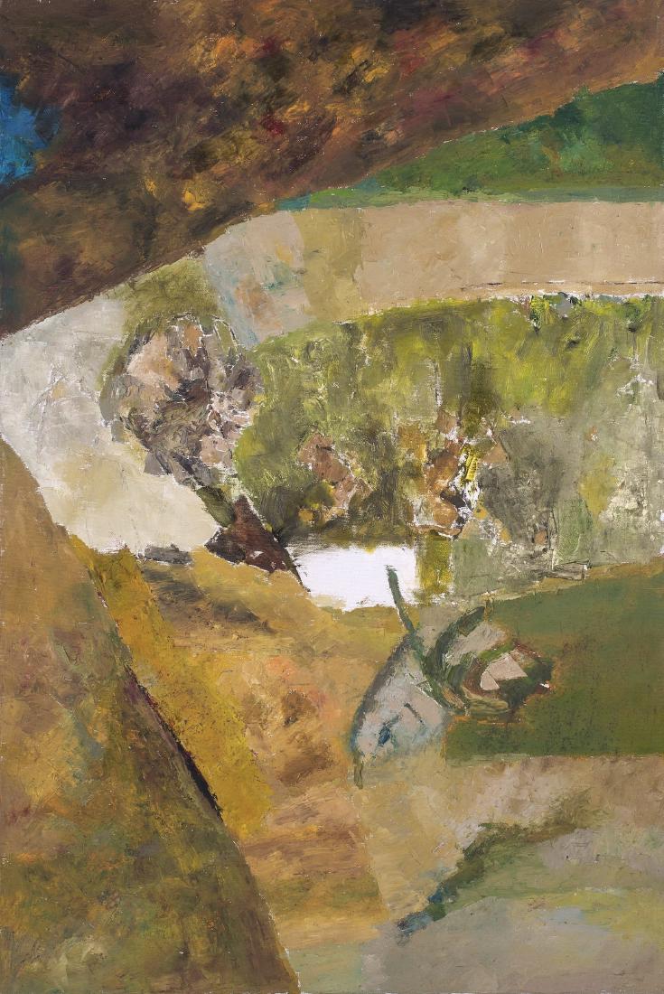 Ram Kumar: Ram Kumar Untitled oil on canvas; 36 x 24 in. (91.4 x 61 cm.); painted in 2008