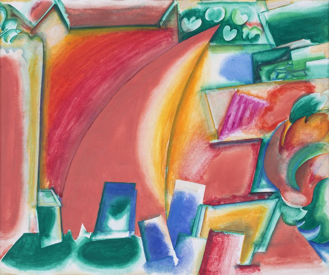 Gulam Mohammed Sheikh: Gulam Mohammed Sheikh Untitled watercolour and gouache on paper; 14.75 x 18 in. (37.5 x 45.7 cm.); painted in 1994