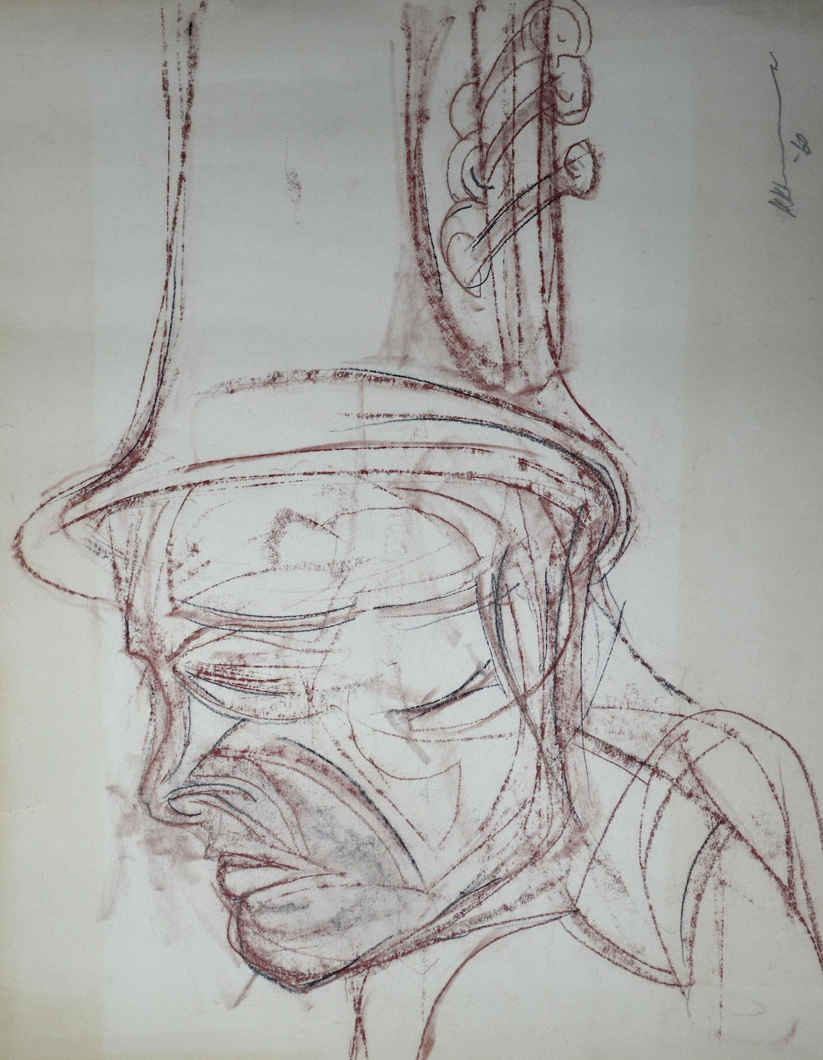 Untitled Name Krishen Khanna Birth 1925: Untitled Name Krishen Khanna Birth 1925 Medium conte on paper Date of Creation Date of Creation: 1960 Height (IN) 20 Width (IN)<