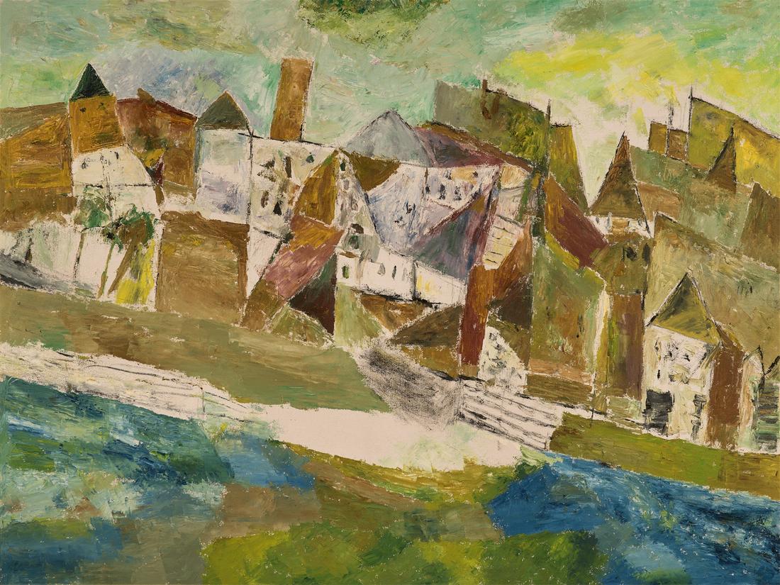 Ram Kumar: Ram Kumar Untitled (Varanasi) oil on canvas 36 x 48 in. (91.4 x 121.9 cm.) painted in 2015 Signed, dated and inscribed 'Ram Kumar / 2015 / 48" x 36"' (on the reverse) PROVENANCE Acquired directly from